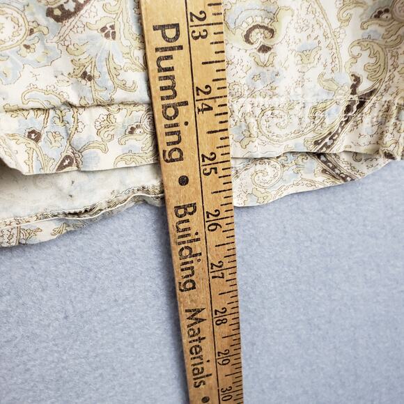 Pottery Barn Size‎ S Pajama Set Beige Paisley Neutral Rustic Timeless Loungewear - Picture 6 of 15